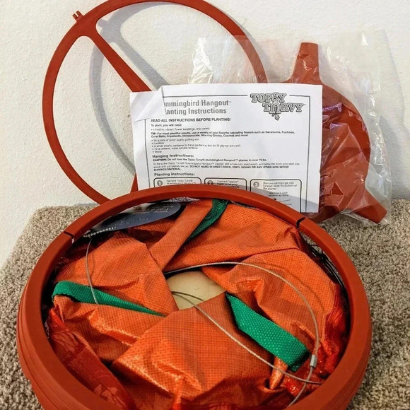 Topsy Turvy Upside Down Hummingbird Hangout Planter New in Open Box - Picture 6 of 6